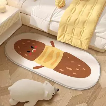 Кашемировый коврик с рисунком из мультфильма, длинный, милый детский коврик для пола, шерстяное одеяло для спальни, одеяло для кровати 40 * 120CM crystal velvet