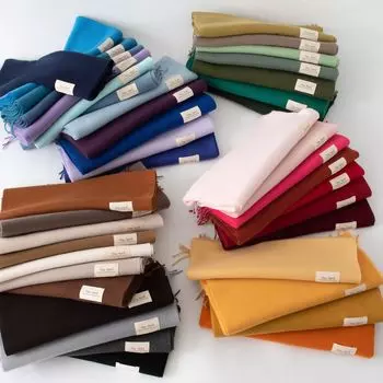 Кашемировый шарф с текстурой ручной работы, однотонный, женский, имитация кашемира 2024, осень/зима, универсальный, высокого класса, средней длины, теплый, с воротом-шалью 45*200cm