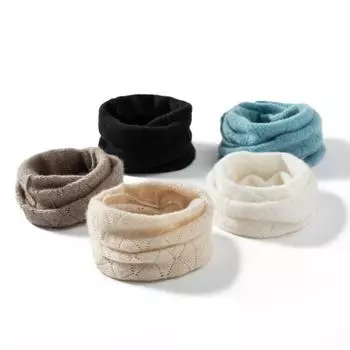 Кашемировый шейный платок, женский ажурный тонкий вязаный шарф-пуловер, защита от холода и тепла, универсальный поддельный воротник для шейного отдела позвоночника белый