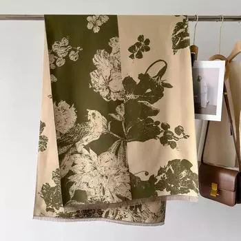 Кашемировый зимний шарф женские шали и палантины пашминовое женское одеяло сохраняющее тепло роскошные ретро винтажные шарфы Bufanda