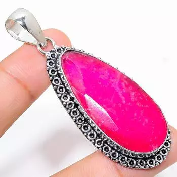 Кашмир Руби(Смоделированный) Подвеска из драгоценных камней ручной работы 2,60 c9S37