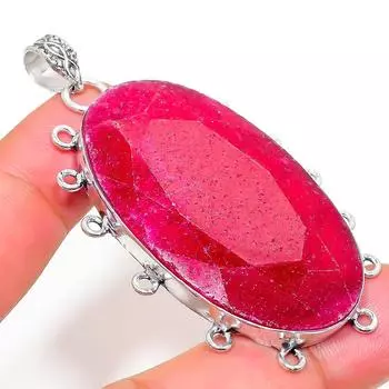 Kashmir Ruby Natural Gemstone Handmade Gift Jewelry Pendant 2.68 D7i78