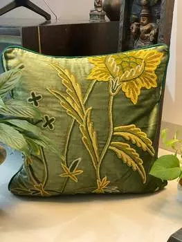 Кашмирский чехол для подушки-16*16 дюймов