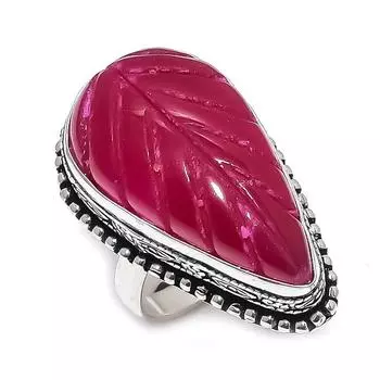 Кашмирский рубин натуральный драгоценный камень 925 стерлингового серебра ювелирное кольцо размер 8.5 C8f55