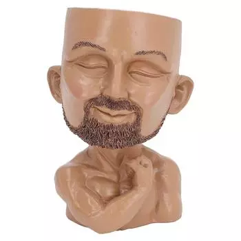 Кашпо для лица с дренажным отверстием, кашпо для цветов в виде мужского лица, кашпо для головы, кашпо для цветов в виде мускулистого мужчины для кофейный