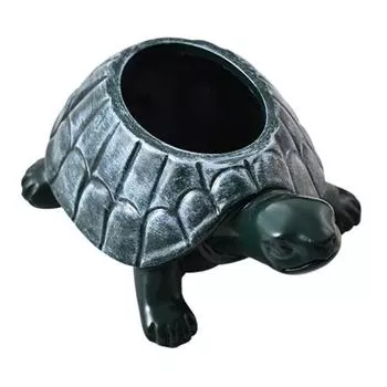 Кашпо для суккулентов в виде черепахи, смола, животное, горшок для цветов, настольное украшение, статуэтка черепахи, кашпо для сада, дома, для использования в помещении и на улице Tortoise