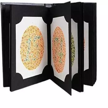 KASHSURG Исихара Тестовые таблицы для определения дефицита цвета, 38 пластин с руководством пользователя и окклюдером на один глаз