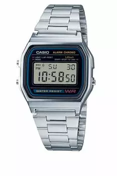 Касио Стандарт (STANDARD) Часы мужские черные A158WA-1JF