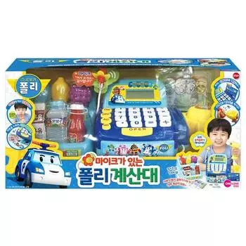 Касса One&one Robocar Poli с микрофоном, разные цвета, популярные корейские игрушки