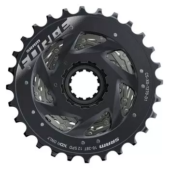 Кассета SRAM 12 скоростей, шлиц только XDR, звезда SRAM XG-1270 10-28T 00.2418.117.000 серебряный