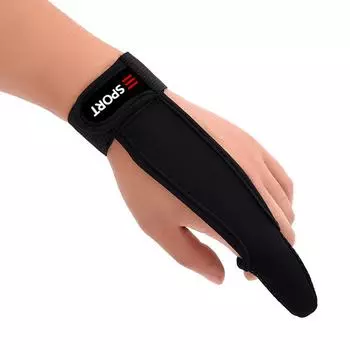 Кастинг на один палец, защитная перчатка, нескользящий инструмент для ловли карпа (черный)