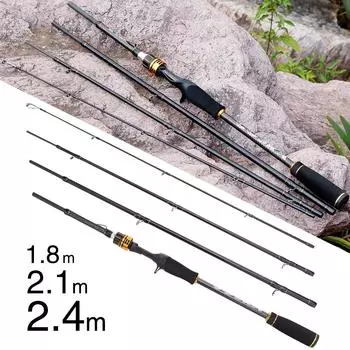 Кастинговая удочка с углеродным волокном Сверхлегкие удилища Baitcaster удочки Морская рыбалка в соленой воде 1.8 m