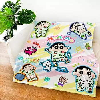 Кастомное мультяшное флисовое одеяло Crayon Shin-chan для лета 70*100 (Baby Blanket)