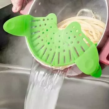 Кастрюли, сковорода, сито для спагетти, макарон, мяса, овощей, фруктов, силиконовое сито для еды, расширяемое многофункциональное сито для макарон, дуршлаг