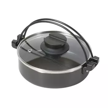 Кастрюля Bestco IH Sukiyaki со стеклянной крышкой, 16 см, с ромбовидным покрытием Bistro Festa NQ-0061