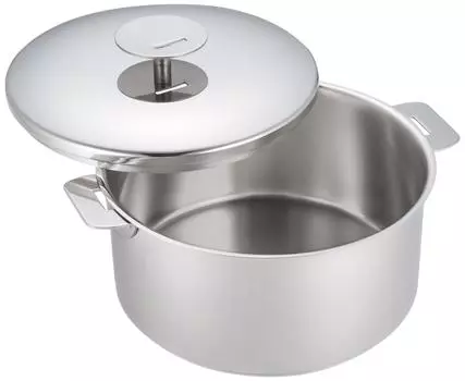Кастрюля CRISTEL из нержавеющей стали, графитовая глубокая кастрюля 20 см, совместимая с газовой духовкой IH, с крышкой C20GK, японская, произведена во Франции [Авторизованный продукт]