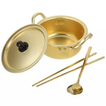 Кастрюля для лапши быстрого приготовления Рамен Приготовление бульона Паста Острая Маленькая антипригарная алюминиевая бытовая посуда Сковорода для супа