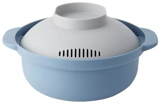 Кастрюля для микроволновой печи Recopo Blue, изготовлена в Японии, одноразовая, с рецептом в комплекте, небольшая и легкая, для микроволновой печи. Кастрюля для микроволновой печи с пастой рамен и NE Rakuchin!