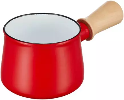 Кастрюля для молока Pearl Metal 10 см, эмалированная, красная эмаль Puchitto HB-5065