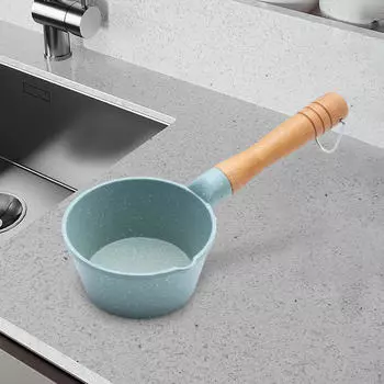 Кастрюля для приготовления молока с антипригарным покрытием диаметром 10 см, идеально подходит для кухни зелёный