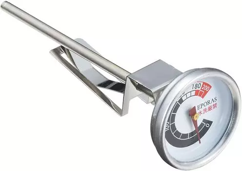 Кастрюля для темпуры Tamahashi Kararitei Термометр Серебристый Диаметр x см Легко увидеть подходящую температуру на циферблате Легко установить Для фритюра