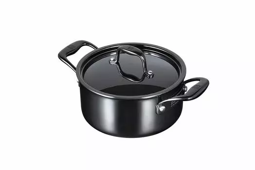 Кастрюля для тушения Zwilling Nero 20 см 3,0 л с черным покрытием из нержавеющей стали с крышкой, совместимая с IH [официальный японский продукт] чёрный