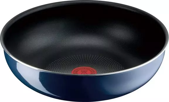 Кастрюля для жарки Tefal со съемной ручкой, 28 см, глубокая, только для газового огня, не содержит вредных веществ, таких как PFOA, Ingenio Neo Royal Blue Inten
