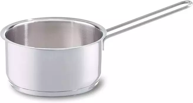 Кастрюля Fissler One Hand Pot Snacky, серебристая, 14 см, маленькая, совместимая с газом, японская, IH [Авторизованный продукт] 008-166-14-100
