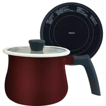 Кастрюля IH IH Stove Single Living Two People 1000W Multi Pot Included 16 см настольная маленькая одинарная кастрюля эмалированная кастрюля бордового цвета [Yamazen] 2.1 л YECP-S100(M) малиновый