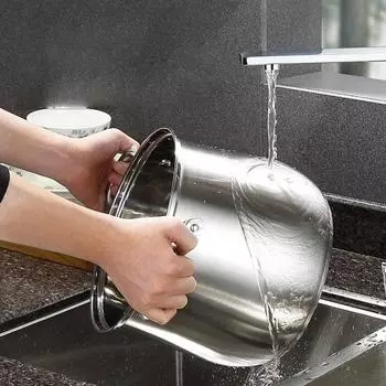 Кастрюля из нержавеющей стали 304, очень большая кастрюля для супа, пароварка и быстрый нагрев