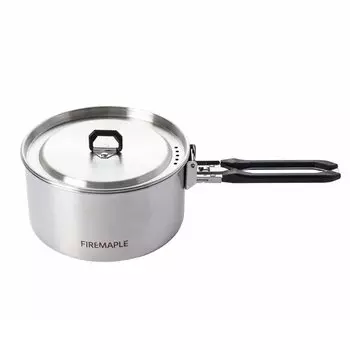 Кастрюля из нержавеющей стали ANTARCTI с 3-летней гарантией, совместимая с Fire Japanese Fire-Maple 1,5 л Bonfire/Open [оригинальный продукт]