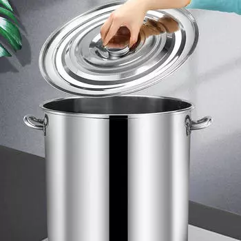 Кастрюля из нержавеющей стали, прочная кастрюля для тушения рагу, столовые приборы 20 см