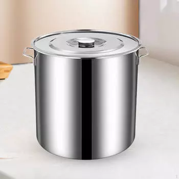 Кастрюля из нержавеющей стали, прочная кастрюля для тушения рагу, столовые приборы 25 см