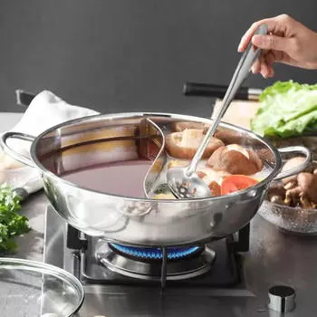 Кастрюля из нержавеющей стали с отделениями для семейных посиделок 30cm