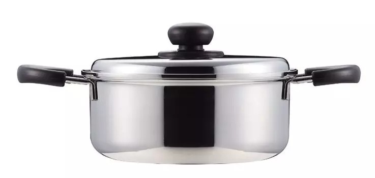 Кастрюля Pearl Metal 20 см с крышкой, совместимая с IH, Comfort, сделана в Японии, двуручная, HB-1131