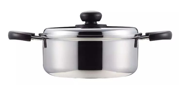 Кастрюля Pearl Metal 20 см с крышкой, совместимая с IH, Comfort, сделана в Японии, двуручная, HB-1131