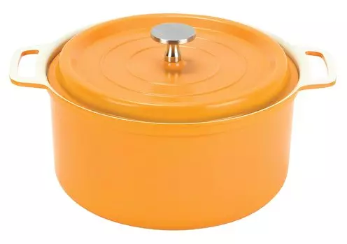 Кастрюля Pearl Metal Ceramic, совместимая с IH, 20 см, желтая, для приготовления пищи без воды, двуручная HB-5725