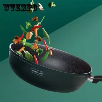 Кастрюля с антипригарным покрытием, бытовая медицинская каменная маленькая сковорода, маленькая одинарная газовая плита с антипригарным покрытием, подходит для индукционной плиты 32cm