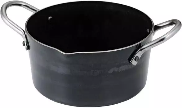 Кастрюля Shimomura Kikaku с толстым дном, 16 см, изготовлена из хрустящего масла, температура не падает, маленькая, жареная, жареная, 45650 [Сделано в Японии], железо,