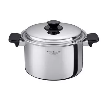 Кастрюля Vita Craft V серии L IH совместимая глубокая двуручная 5,5 л серебряный