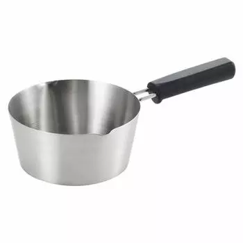 Кастрюля Yoshikawa Pot для молока 15 см, совместимая с огнем, сделана в Японии, со шкалой, с двойным горлышком, легко наливается, 1 л, Seas Cooking YJ2377, для управления одной рукой, IH/Gas