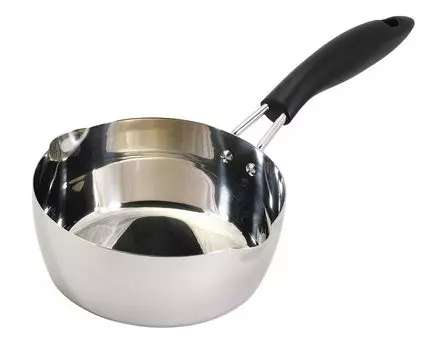 Кастрюля Yukihira Pearl Metal 16 см с нержавеющей сталью, совместимой со всеми типами зеркал с подогревом, сталь, источники, HC-556