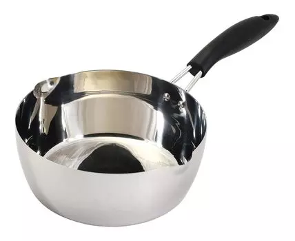 Кастрюля Yukihira Pearl Metal 20 см со шкалой из нержавеющей стали в стиле зеркала HC-558 серебряный