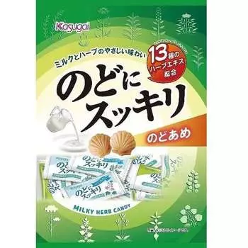 Kasugai Seika Nodochi Sukkiri 125 гХарактеристикиЭта мягкая, легко разжевываемая леденец для горла имеет небольш ХарактеристикиЭта мягкая, легко разжевываемая леденец для горла 1