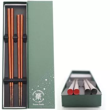 Kasyou Studio Kasho Kobo Urushi Health Chopsticks Couple Chops Pair Black Noto Hiba Surui Сделано в Японии Ручная работа мастеров Традиционное ремесло