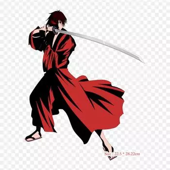 Katana Rurouni Kenshin Kenshin Himura Makoto Shishio железные нашивки для одежды, наклейки с аппликацией на одежду, термочувствительная нашивка на заказ