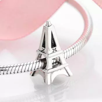 KATAOKA модные аутентичные стерлингового серебра 925 пробы в форме Эйфелевой башни, тонкие бусины, подходят оригинальные подвески, браслет, ювелирные изделия зелёный