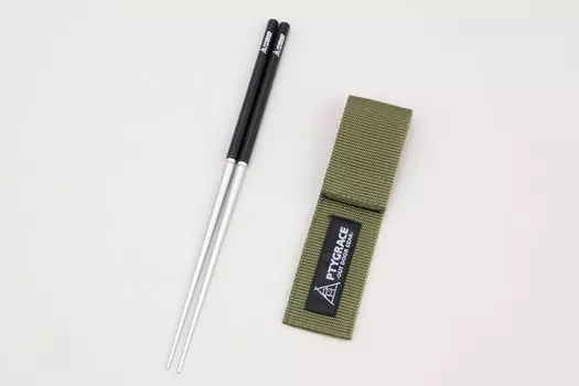 Katari Shoji Tsunagi TSUNAGI палочки для еды легкие 23 см стильные походные барбекю титановый алюминий сделано в Японии Tsubame Sanjo разъемного типа складные чёрный