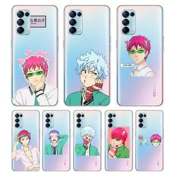 Катастрофическая жизнь Сайки К для OPPO Reno7 SE 6 5 ZF 4G 5G Find X2 X3 Neo Lite Pro Plus Прозрачный мягкий чехол для телефона Coque OPPO Reno5 F 4G