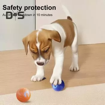 Катающийся мяч для домашних животных со светодиодной подсветкой, снятие скуки и стресса, умный интерактивный прыгающий мяч для кошек и собак, перезаряжаемый через USB, электрический автоматический движущийся трясущийся мяч оранжевый